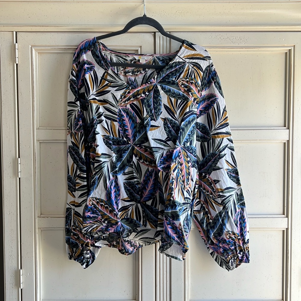 Boden Multicolor Leaf Print Tunic